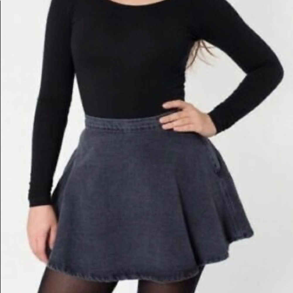 American Apparel Denim Skater Skirt